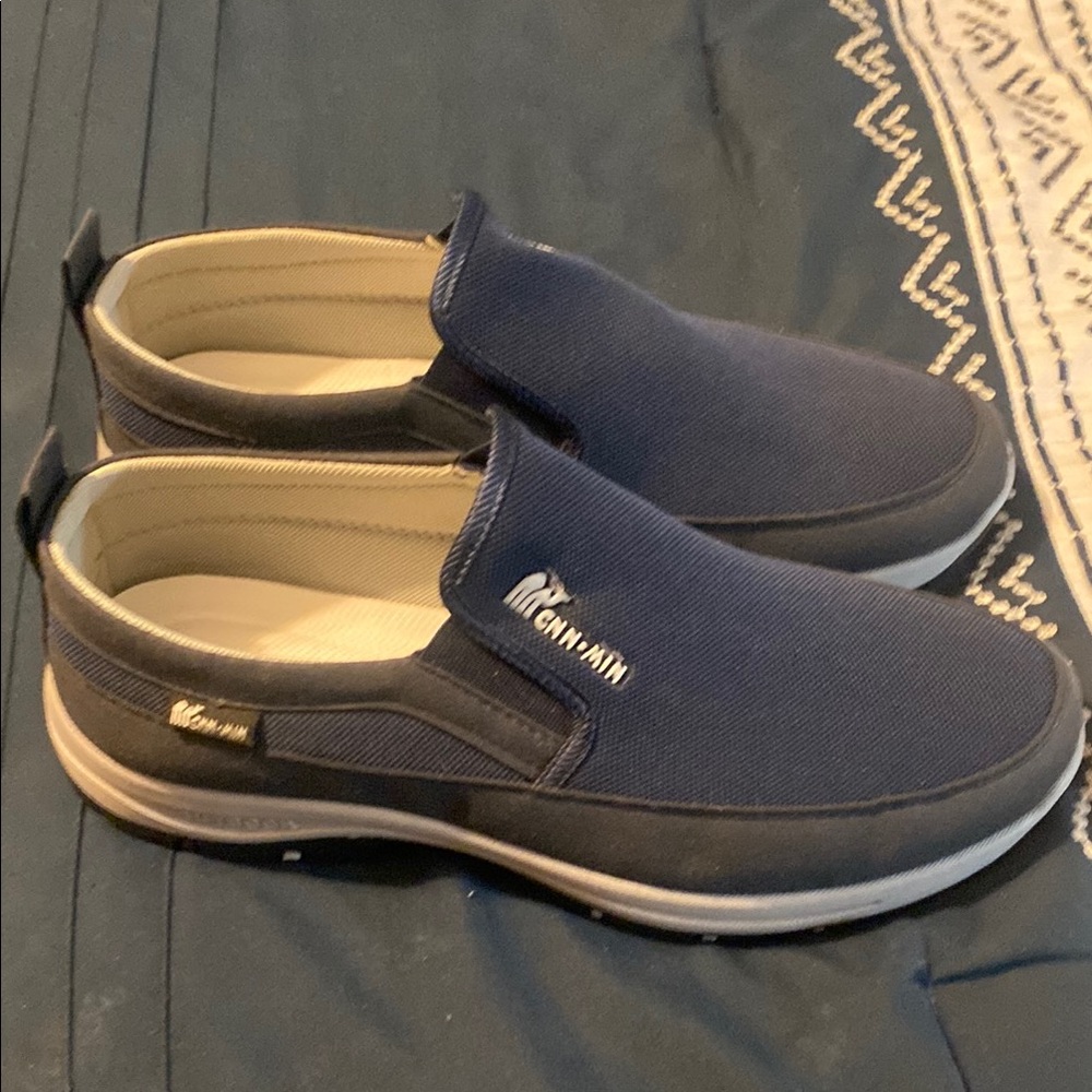 Men's Navy Slip-On Shoes